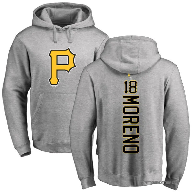 Omar Moreno Youth Pittsburgh Pirates Ash Backer Pullover Hoodie