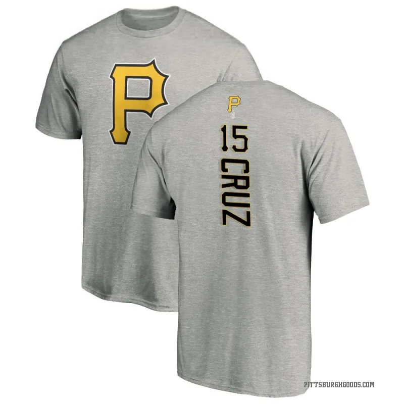 Oneil Cruz Men's Ash Pittsburgh Pirates Backer T-Shirt -