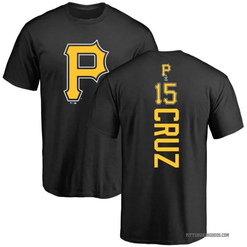 Oneil Cruz Men's Black Pittsburgh Pirates Backer T-Shirt -