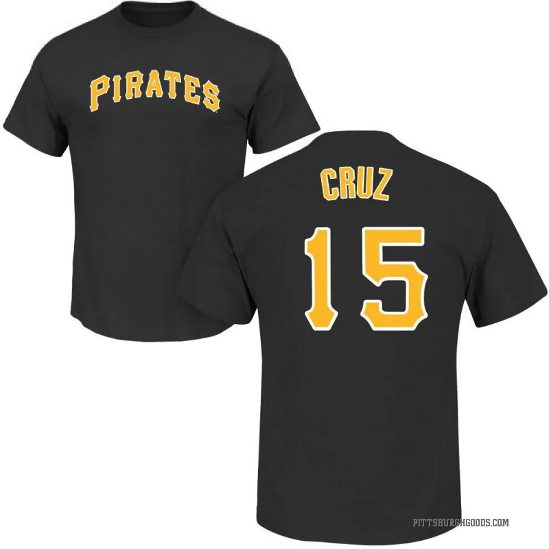 Oneil Cruz Men's Black Pittsburgh Pirates Roster T-Shirt -