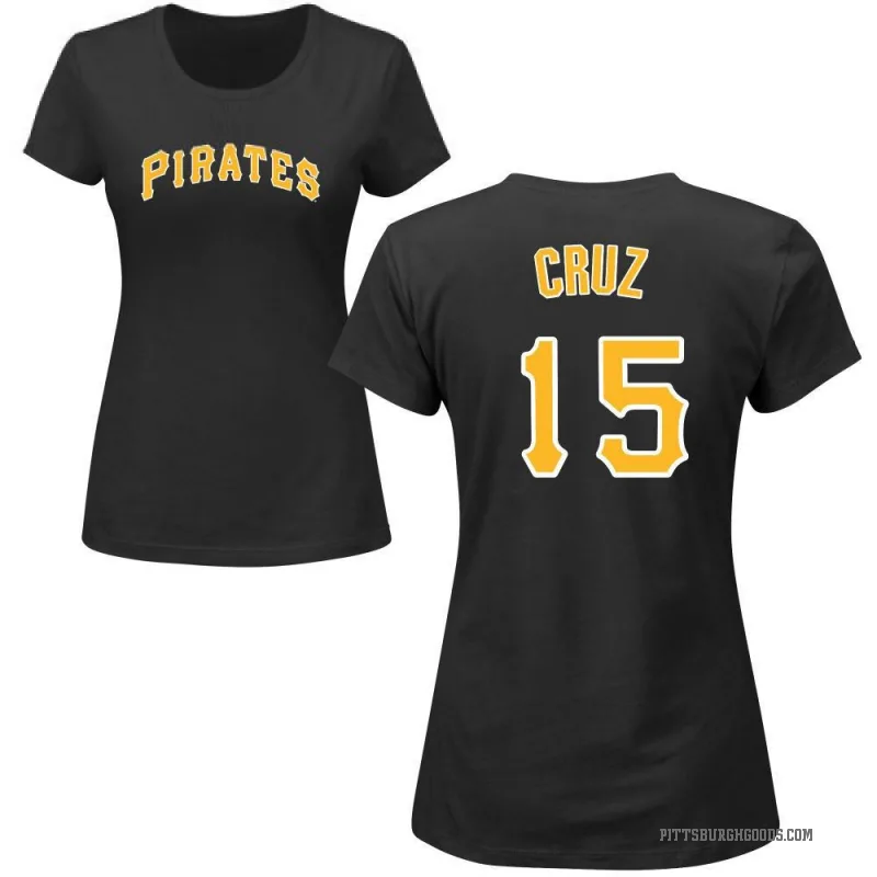 Oneil Cruz Women's Black Pittsburgh Pirates Roster T-Shirt -