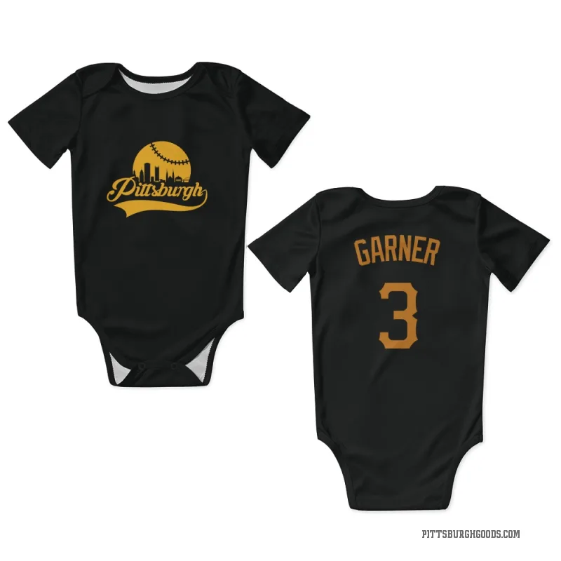Phil Garner  Gold Pittsburgh Pirates   Black  Newborn & Infant Bodysuit