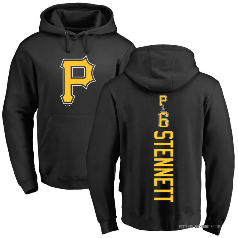 Rennie Stennett Men's Black Pittsburgh Pirates Backer Pullover Hoodie