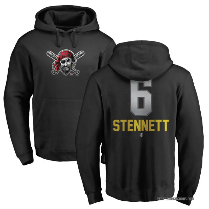 Rennie Stennett Men's Black Pittsburgh Pirates Branded Midnight Mascot Pullover Hoodie -