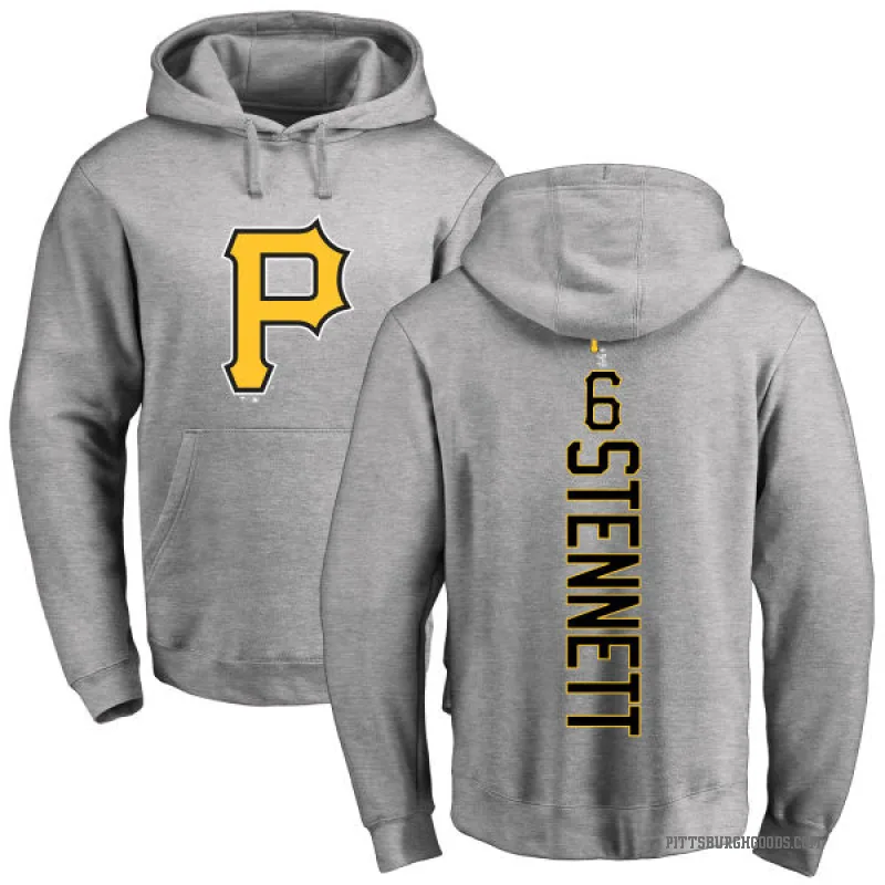 Rennie Stennett Men's Pittsburgh Pirates Ash Backer Pullover Hoodie
