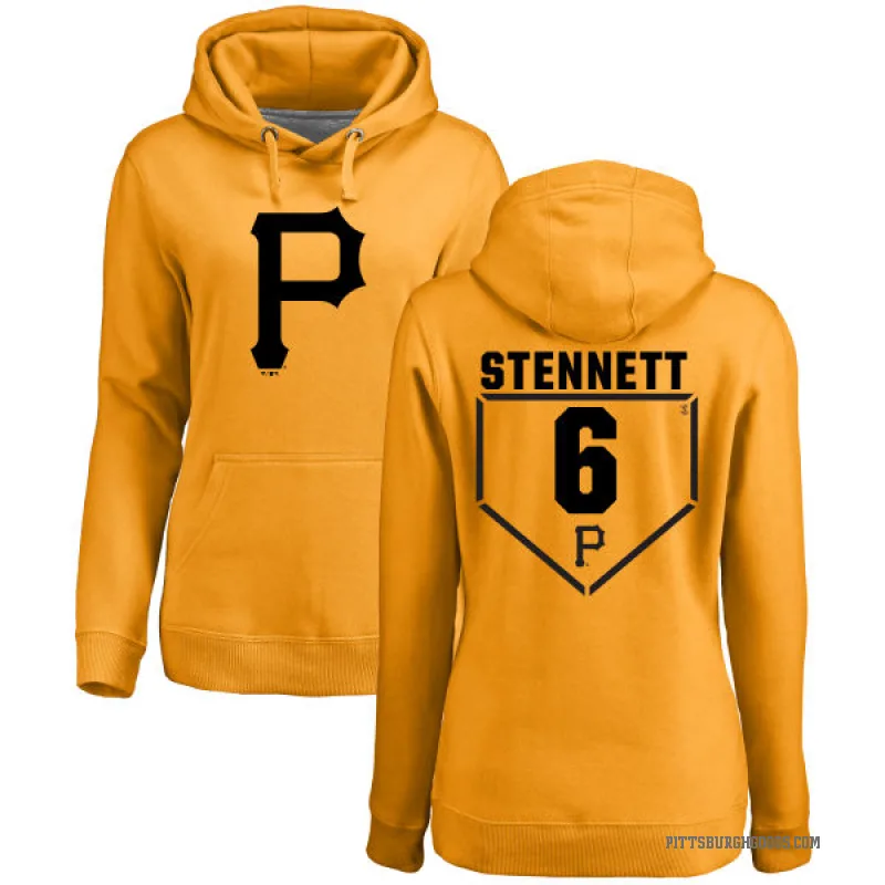 Rennie Stennett Women's Gold Pittsburgh Pirates Branded RBI Pullover Hoodie -