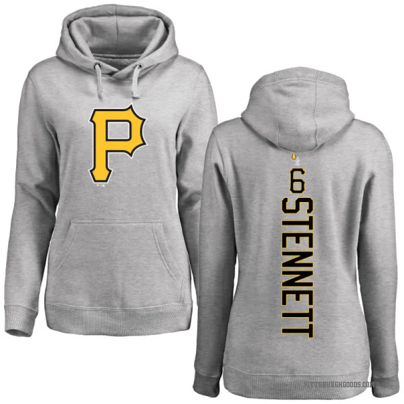 Rennie Stennett Women's Pittsburgh Pirates Ash Backer Pullover Hoodie