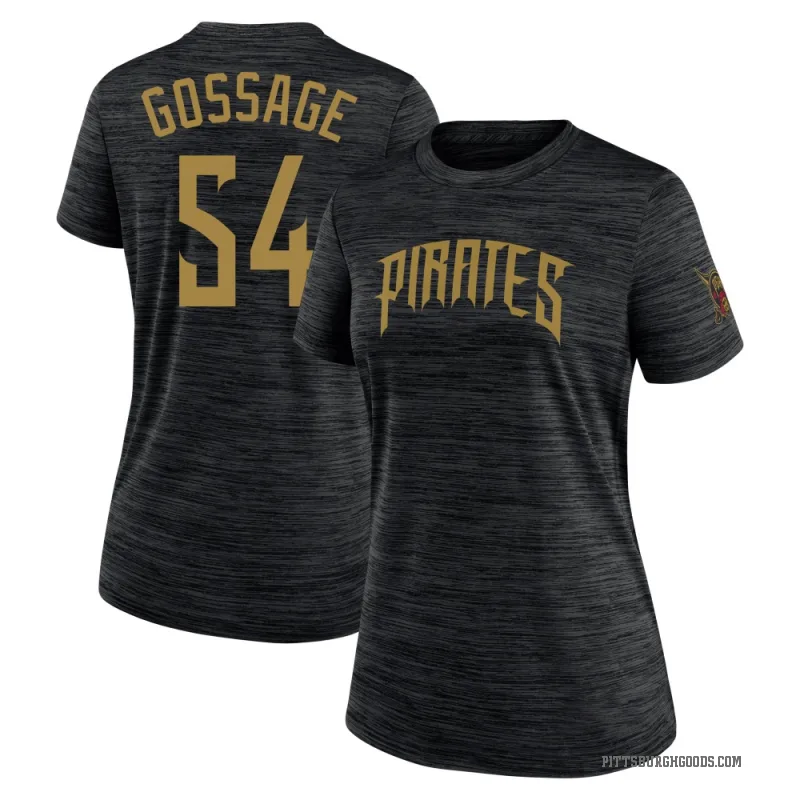 Rich Gossage Women's Black Pittsburgh Pirates 2026 City Connect Game Day Velocity T-Shirt