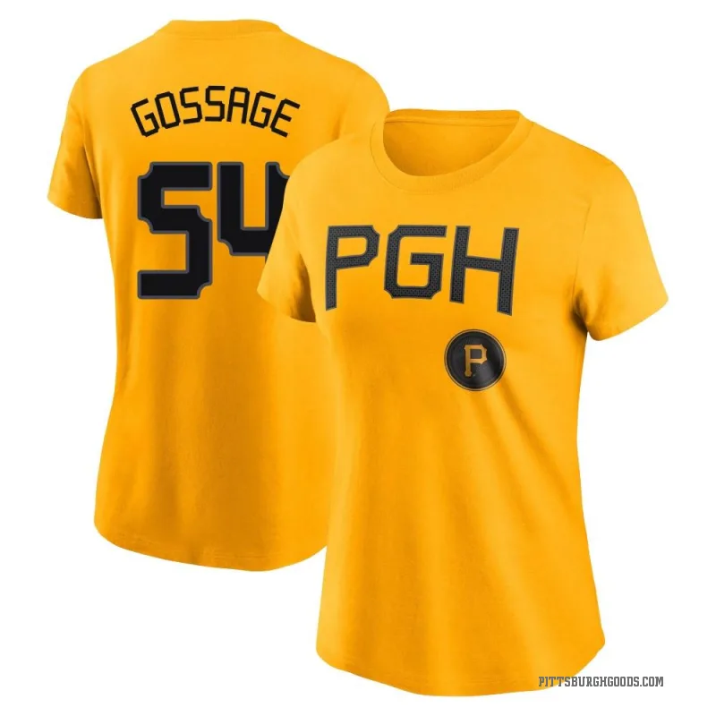 Rich Gossage Women's Gold Pittsburgh Pirates 2023 City Connect T-Shirt