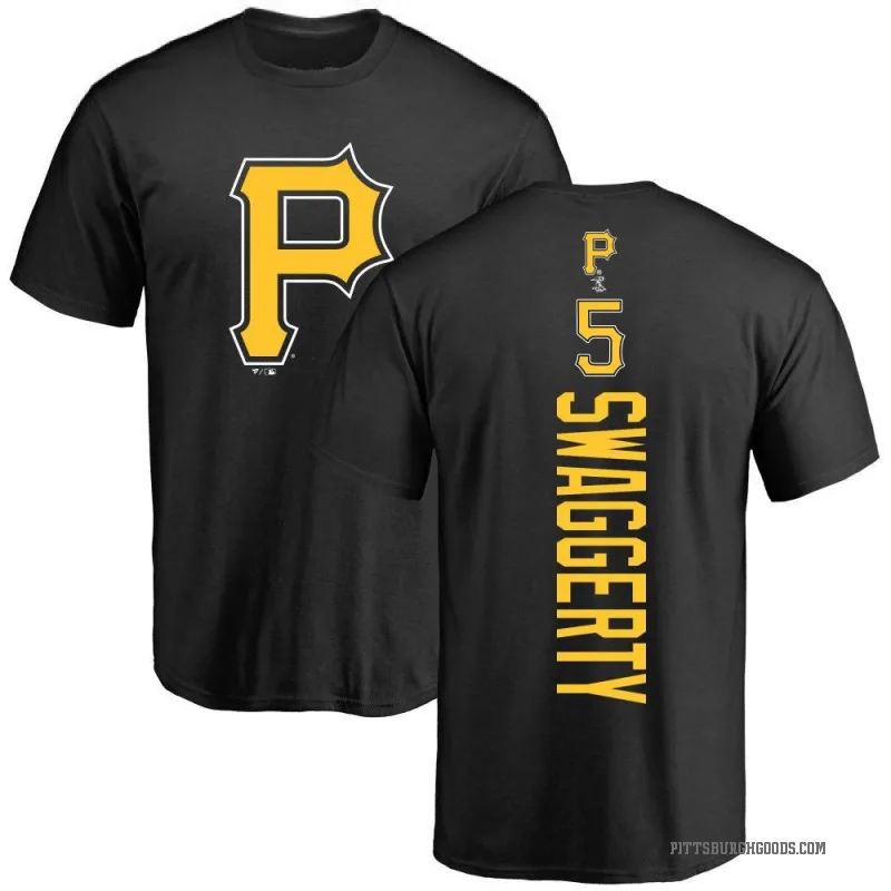 Travis Swaggerty Men's Black Pittsburgh Pirates Backer T-Shirt -