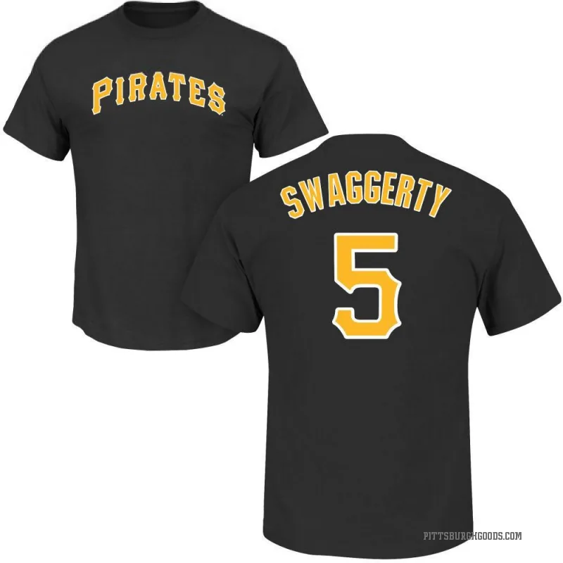 Travis Swaggerty Men's Black Pittsburgh Pirates Roster T-Shirt -