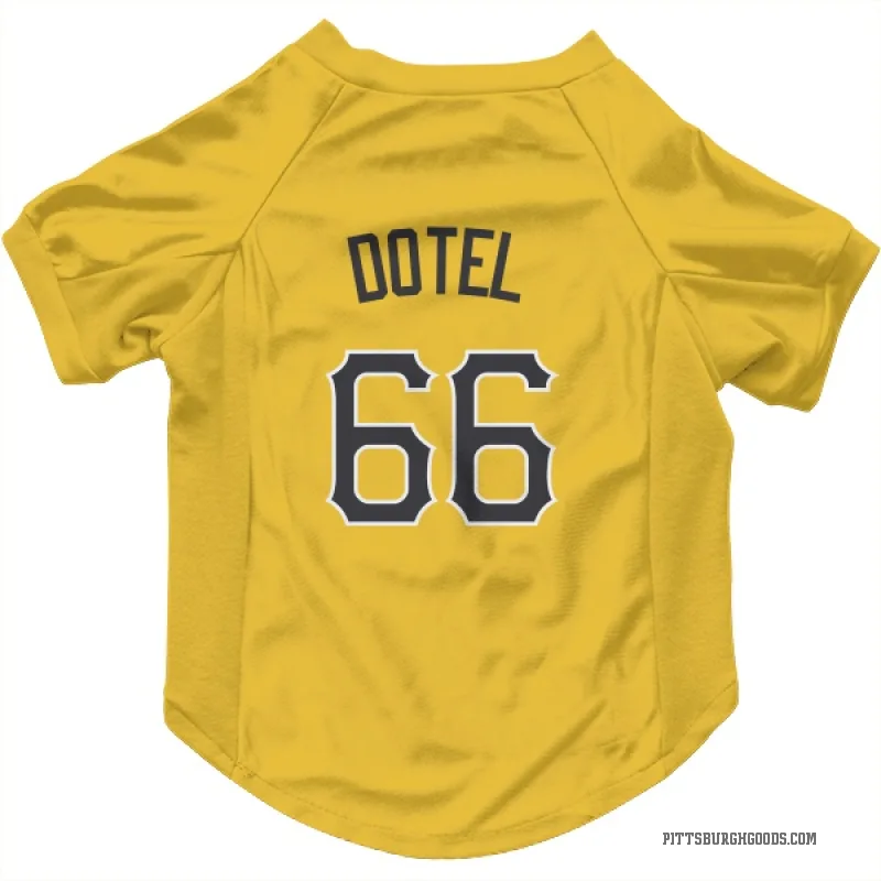 Wilber Dotel  Gold Pittsburgh Pirates  Cat & Dog Pet Jersey