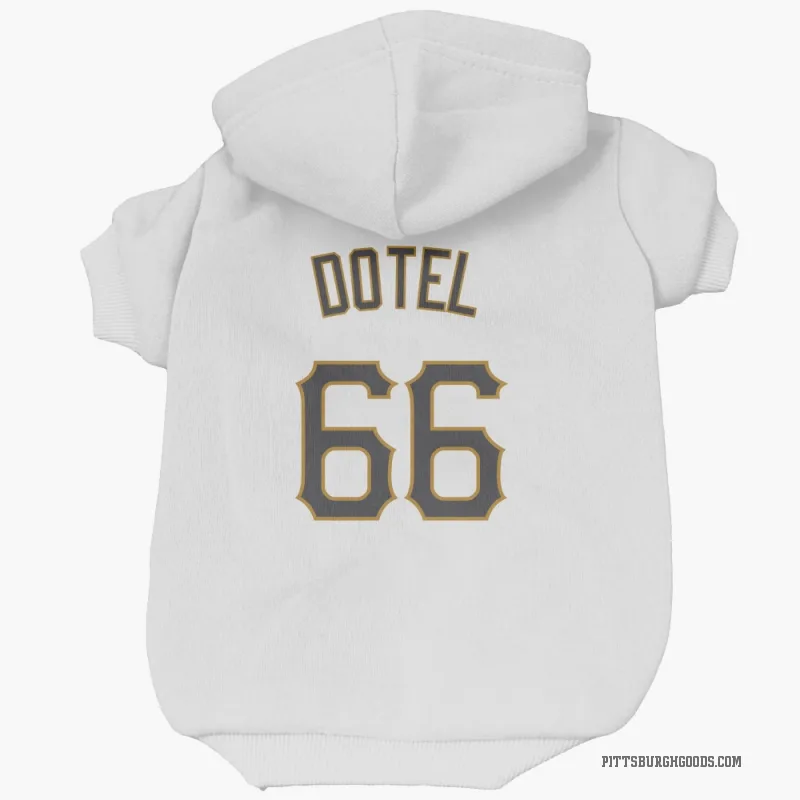 Wilber Dotel  White Pittsburgh Pirates  Cat & Dog Pet Hoodie