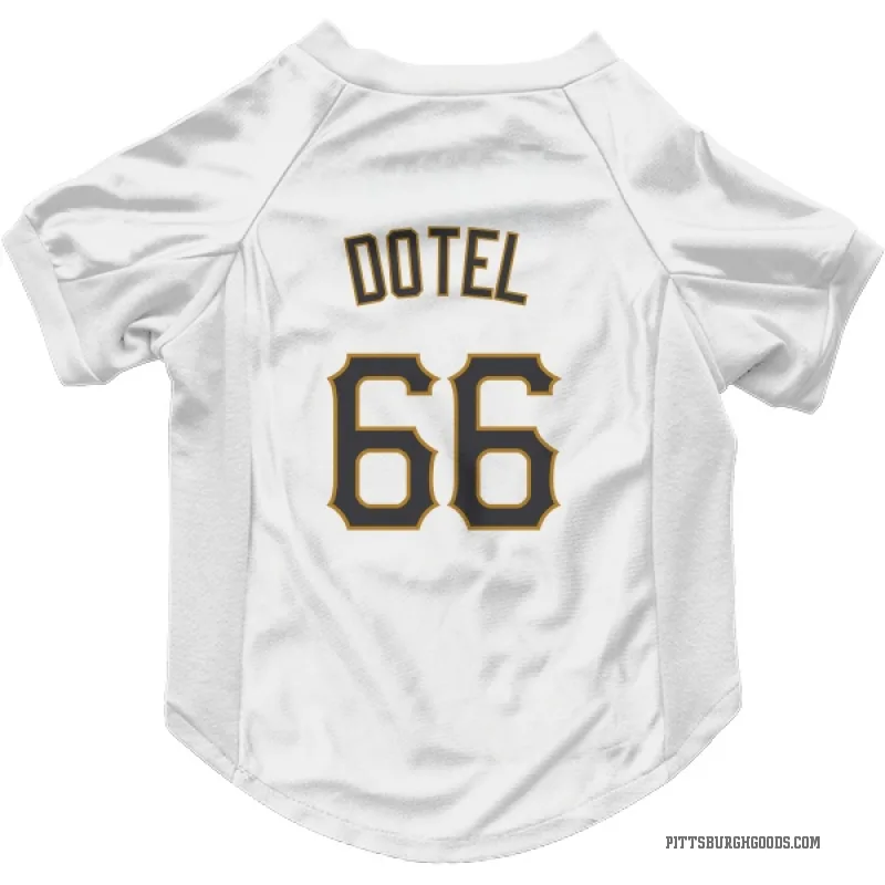 Wilber Dotel  White Pittsburgh Pirates  Cat & Dog Pet Jersey