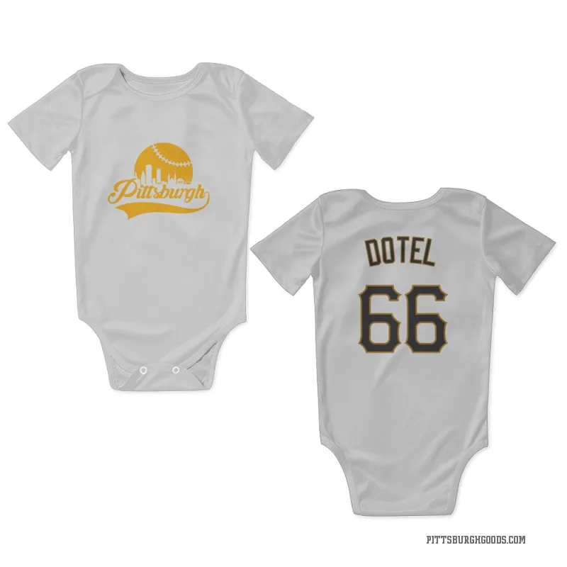 Wilber Dotel  White Pittsburgh Pirates  Newborn & Infant Bodysuit