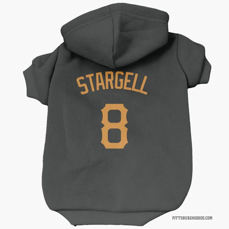 Willie Stargell  Gold Pittsburgh Pirates   Black  Cat & Dog Pet Hoodie
