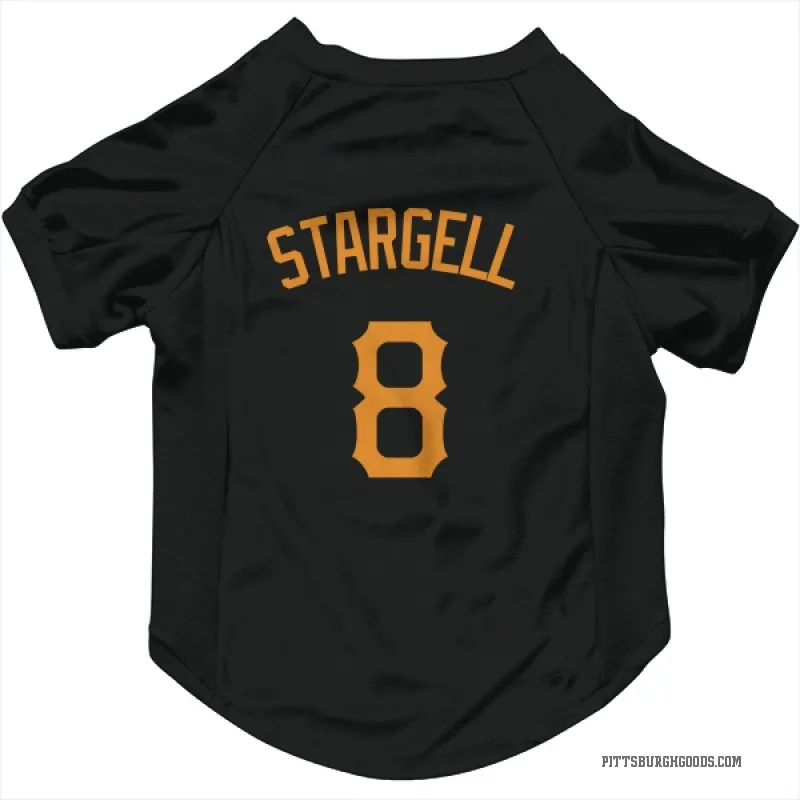 Willie Stargell  Gold Pittsburgh Pirates   Black  Cat & Dog Pet Jersey