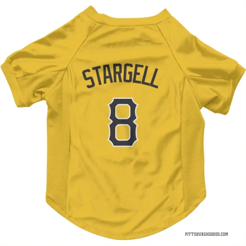Willie Stargell  Gold Pittsburgh Pirates  Cat & Dog Pet Jersey