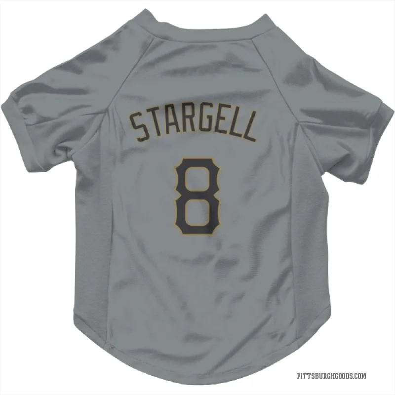 Willie Stargell  Gray Pittsburgh Pirates  Cat & Dog Pet Jersey