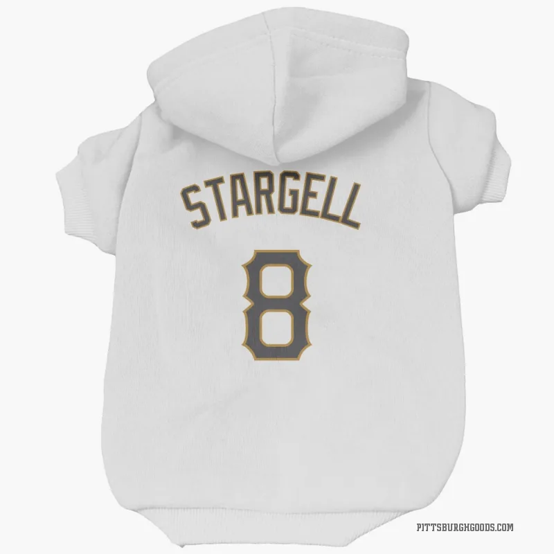 Willie Stargell  White Pittsburgh Pirates  Cat & Dog Pet Hoodie