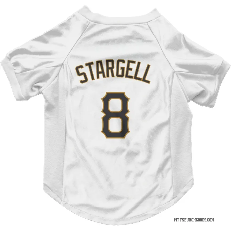 Willie Stargell  White Pittsburgh Pirates  Cat & Dog Pet Jersey