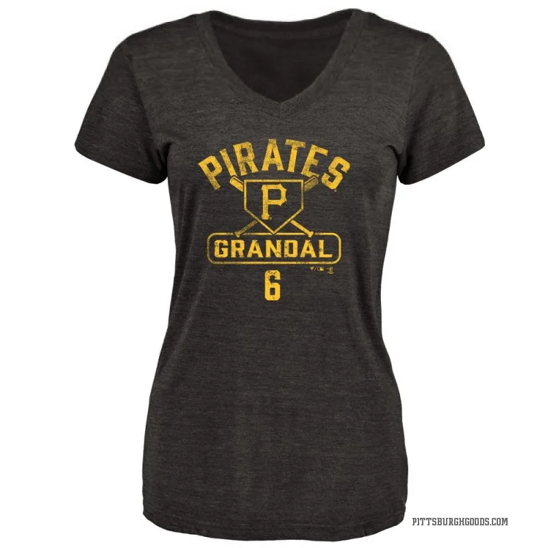 Yasmani Grandal Women's Black Pittsburgh Pirates Base Runner T-Shirt -