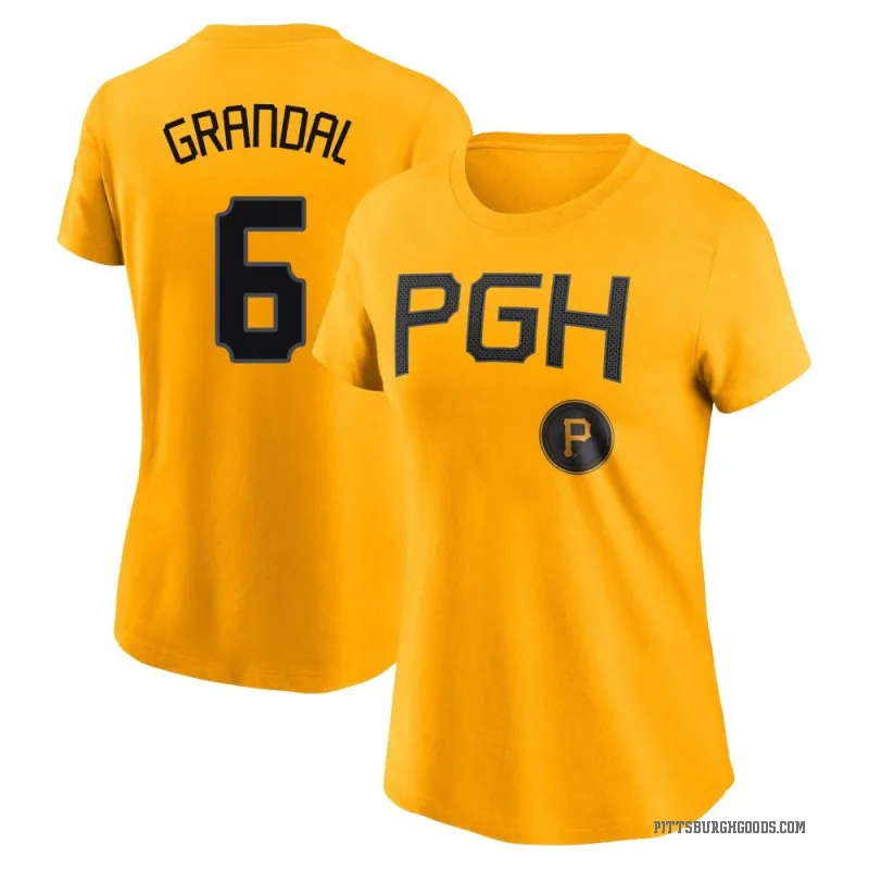 Yasmani Grandal Women's Gold Pittsburgh Pirates 2023 City Connect T-Shirt