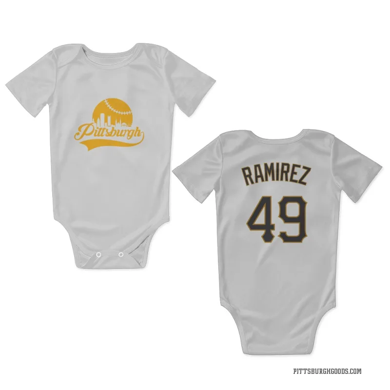 Yohan Ramirez  White Pittsburgh Pirates  Newborn & Infant Bodysuit